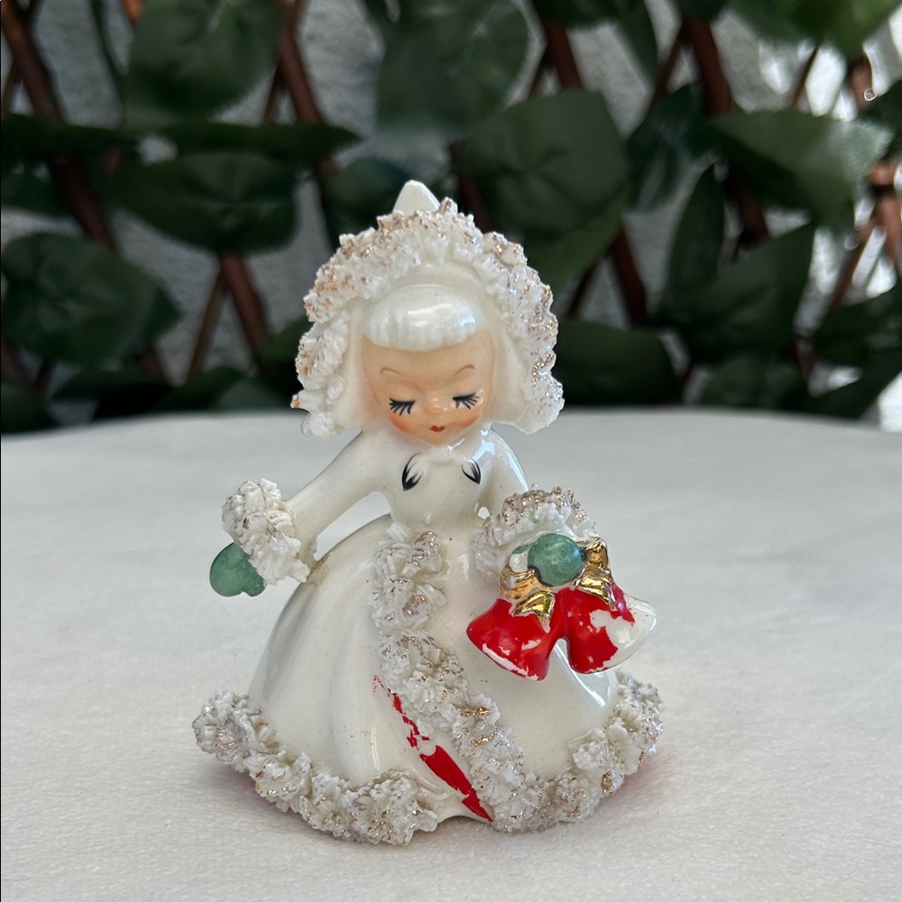 Vintage Holt Howard 1958 Ermine Candle Holder Figurine Christmas Collectible